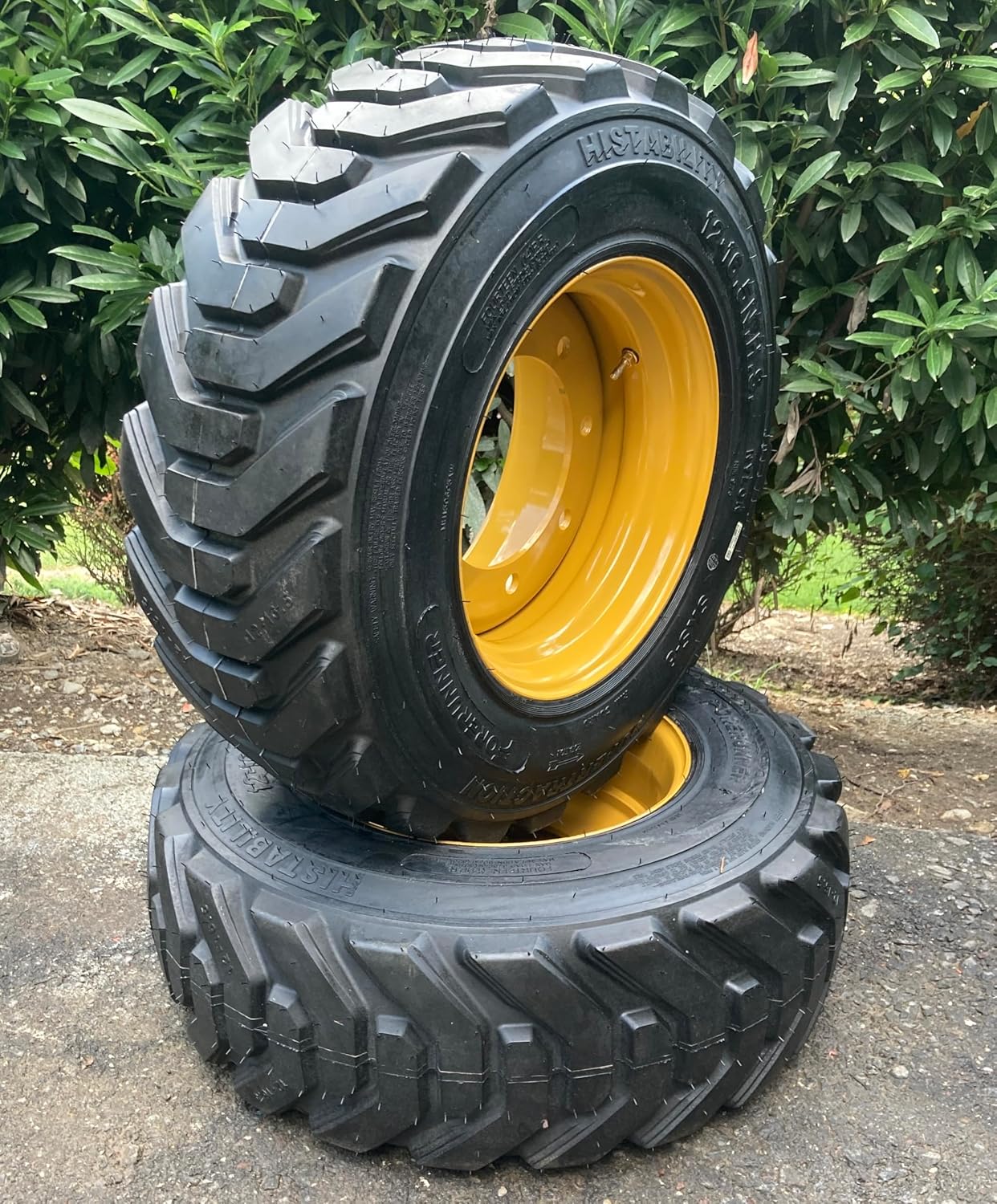 (1) HD 12-16.5 Forerunner SKS-8 Front Backhoe Loader Front Tire on Wheel/Rim (8 lug) for 4WD (4X4) John Deere 210, 310, 510, 610-14PLY -12X16.5 (Left Side Mount)