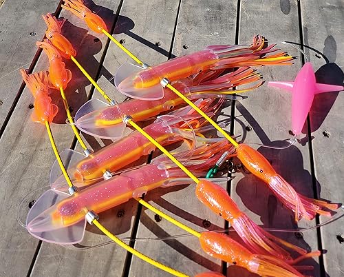 Miniatura 8 de SquidNation Billfish Edition Longtail Flippy Floppy Pakula Edition Marlin & Atún Teaser - Cadena de margaritas