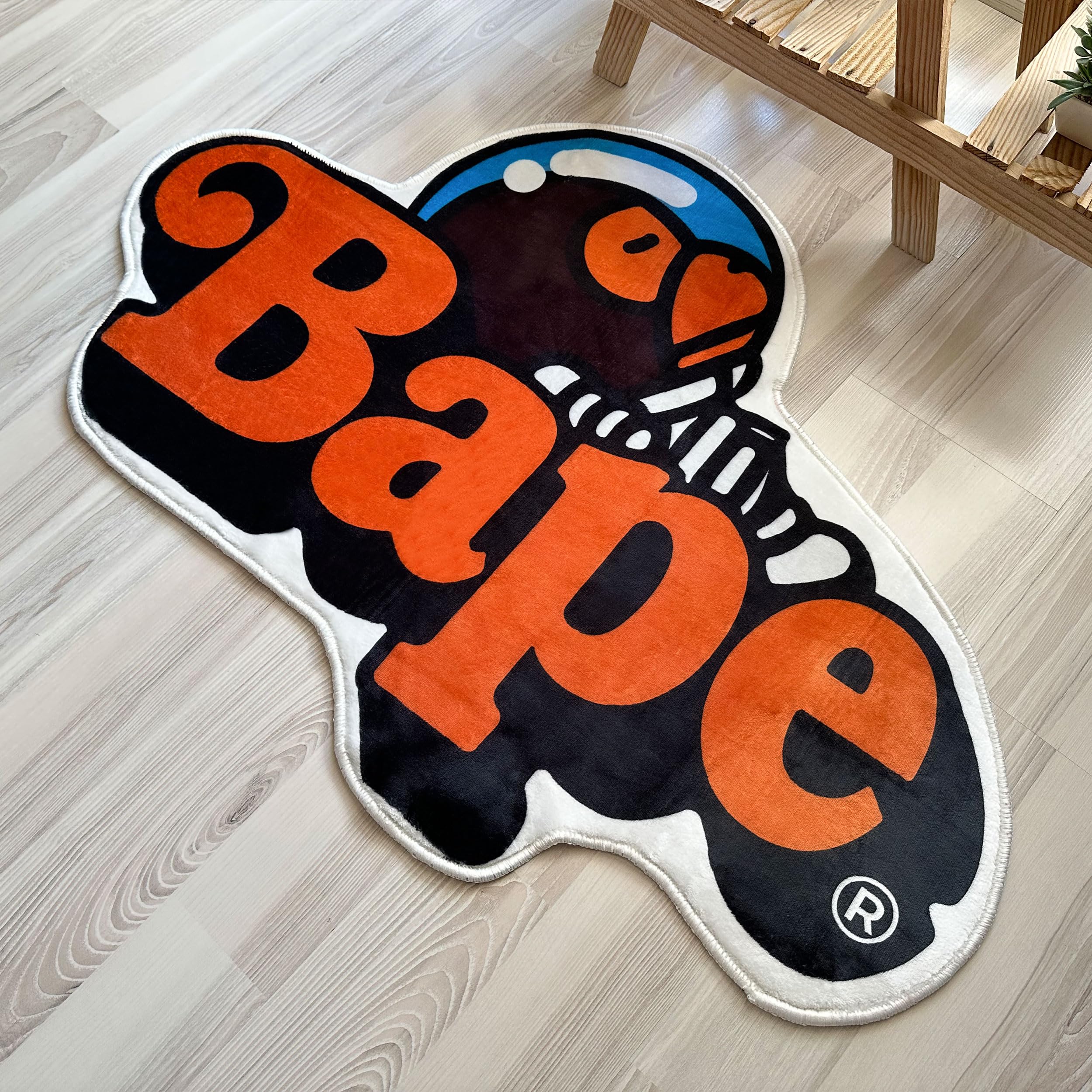 UNQC Baby Bape Rug A Bathing Ape Popular Hypebeast Rug Decorative Rug Hypebeast Sneakerhead Non Slip Shaped Carpet Hypebeast Lover Mat for Home Decor Rug (2x3 ft (23,6" x35,4))