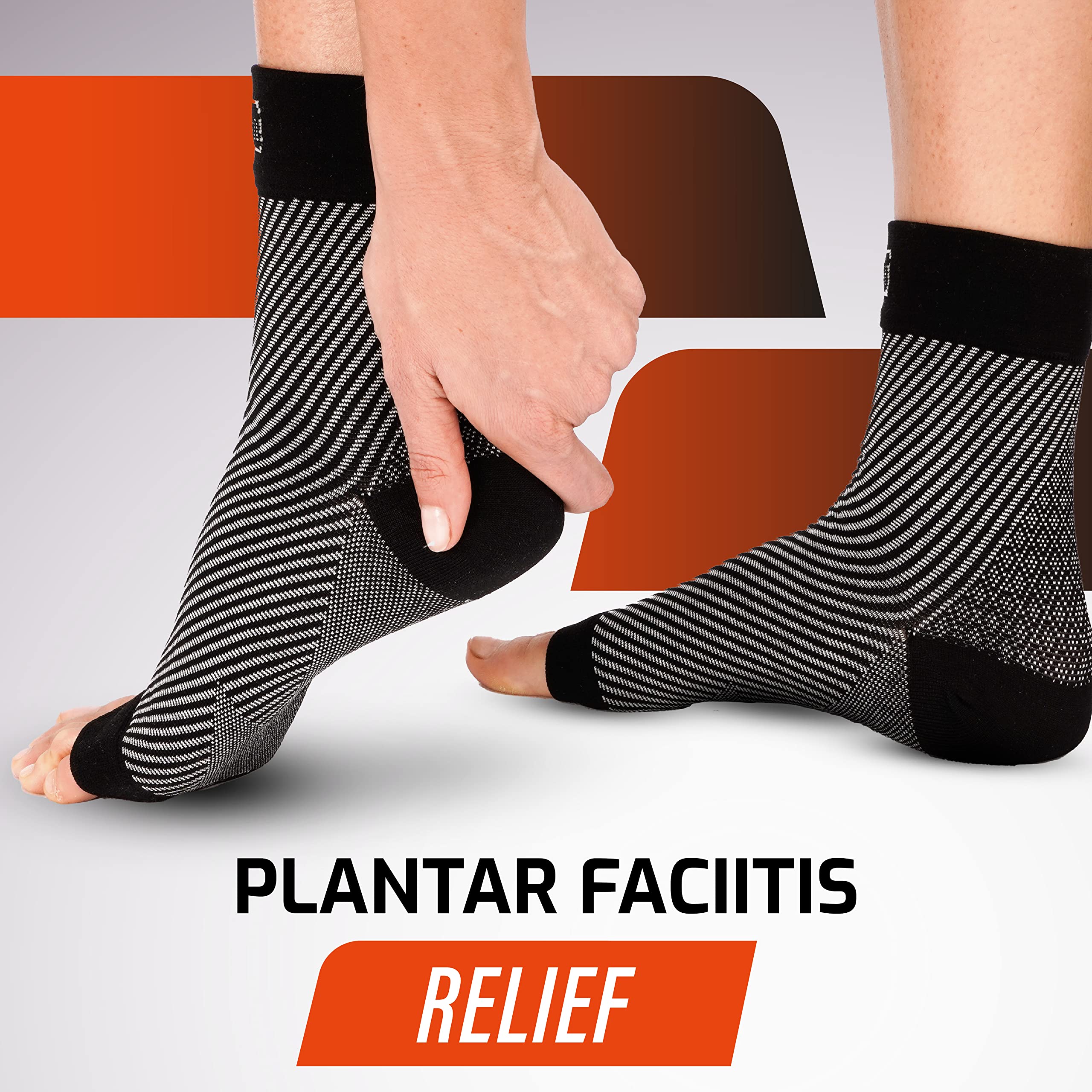 FIT NATION Plantar Fasciitis Support Socks for Weak Ankles, Arches