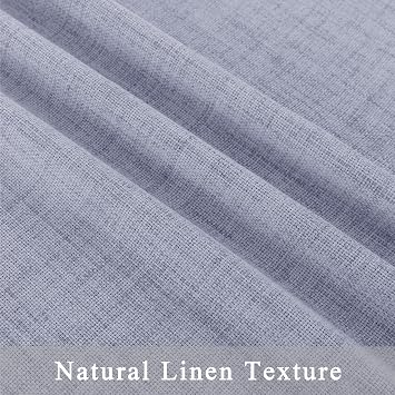 Macochico Natural Linen Curtains 84 Inches Drop For Living Room Bedroom Kids-Room Nursery, Light Filtering Window Drapes Privacy For Home Office, With Eyelet And Tieback, Lavender, 52”Wx84”L, 1 Panel