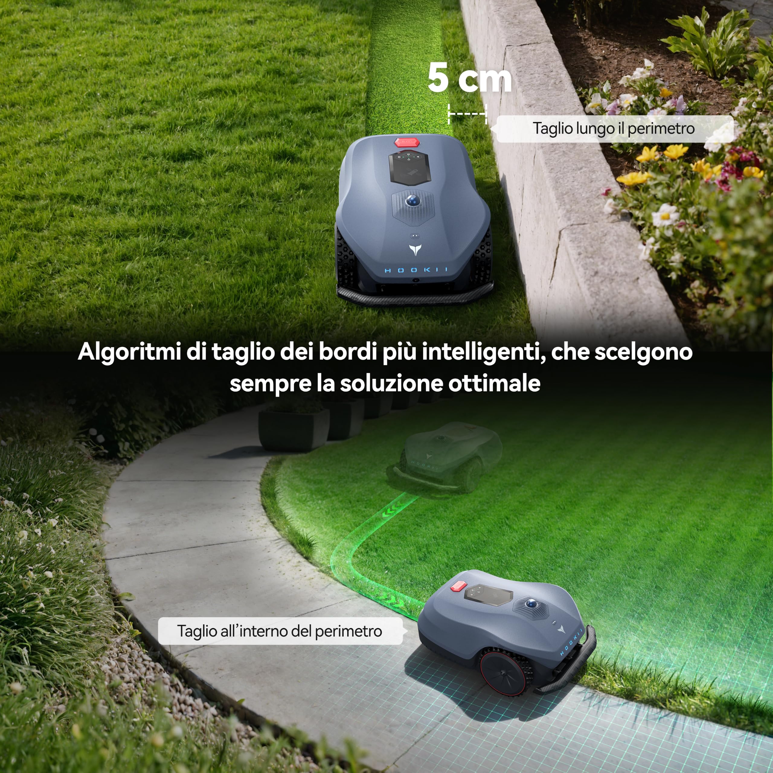Neomow X SE Robot Tagliaerba Senza Filo Perimetrale, Fino a 3.000 m², LiDAR 3D SLAM + Visione AI (NEOMOW X SE con lame)