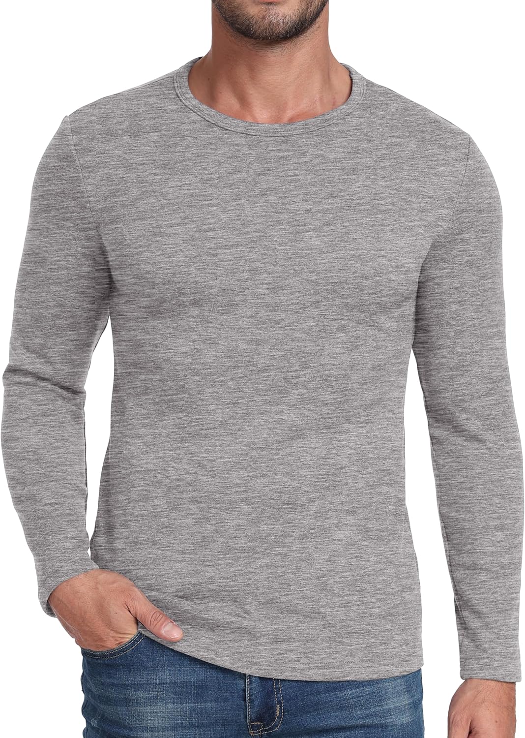 Sailwind Mens Wool Base Layer Long Sleeve Undershirts Crewneck Thermal Shirt - Image 2