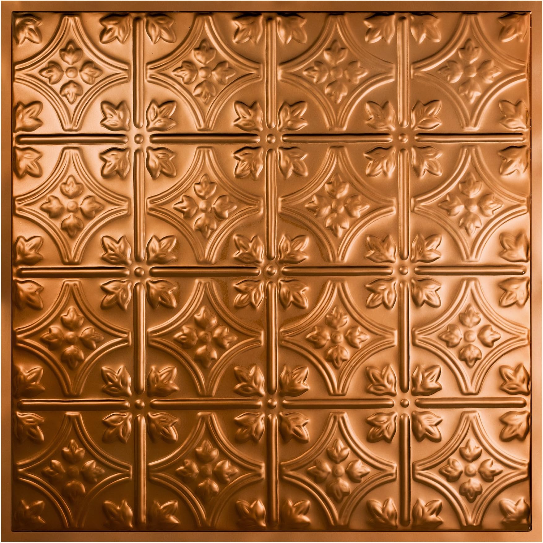Hamilton Copper Lay-in Ceiling Tiles - Package of Five 2ft x 2ft Panels - Choose from 11 Styles - Perfect for DIY and Home Renovation Projects - Easy to Install