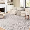 HUGEAR Vintage Grey Rugs Living Room Washable Non Slip Large Area Rug 200x300cm Bedroom Kitchen Hall Lounge Office Dining Room Indoor Carpet Low Pile Big Carpets
