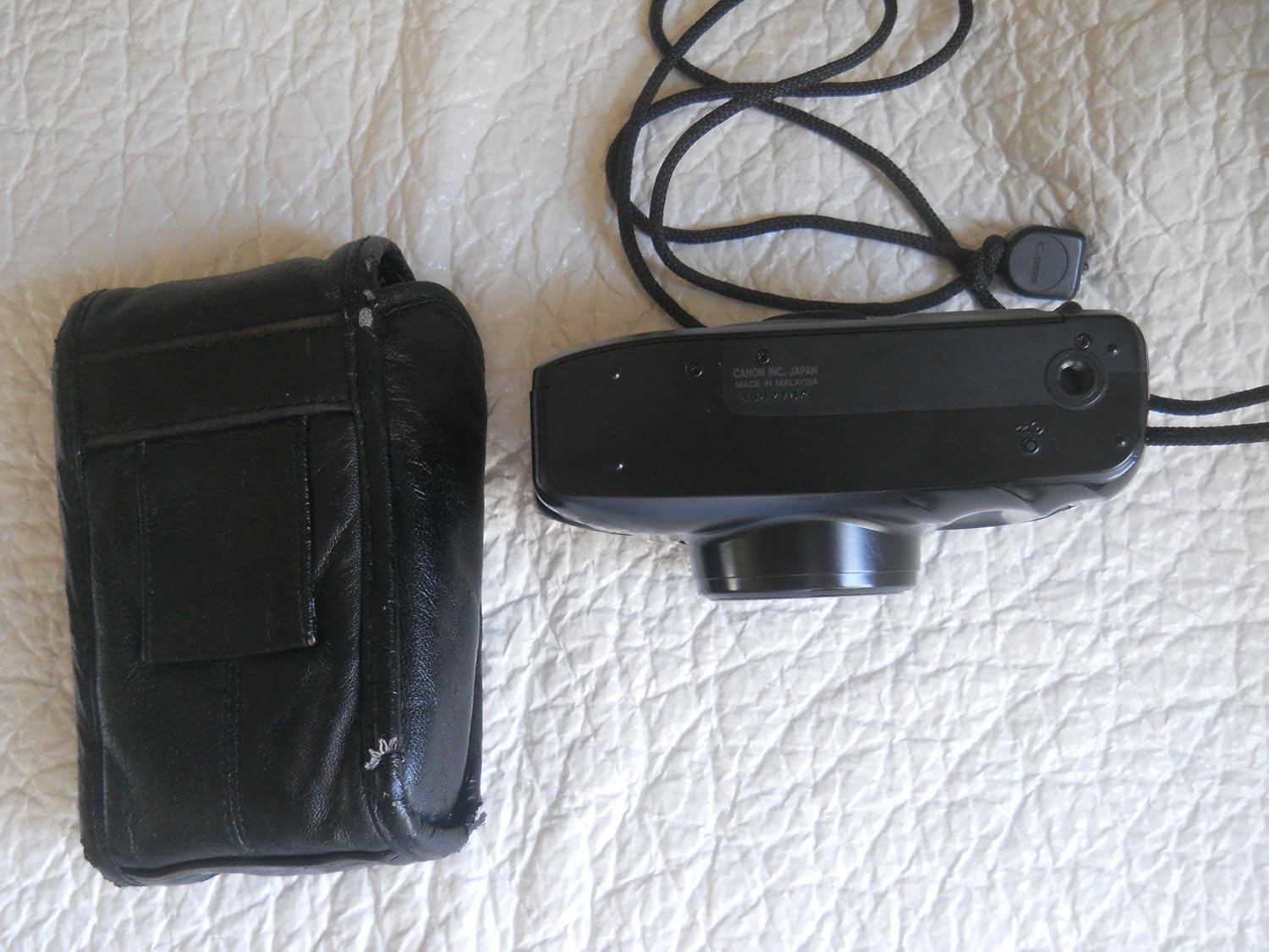 Canon Sure Shot Tele 80 35mm Camera back view with flash controls