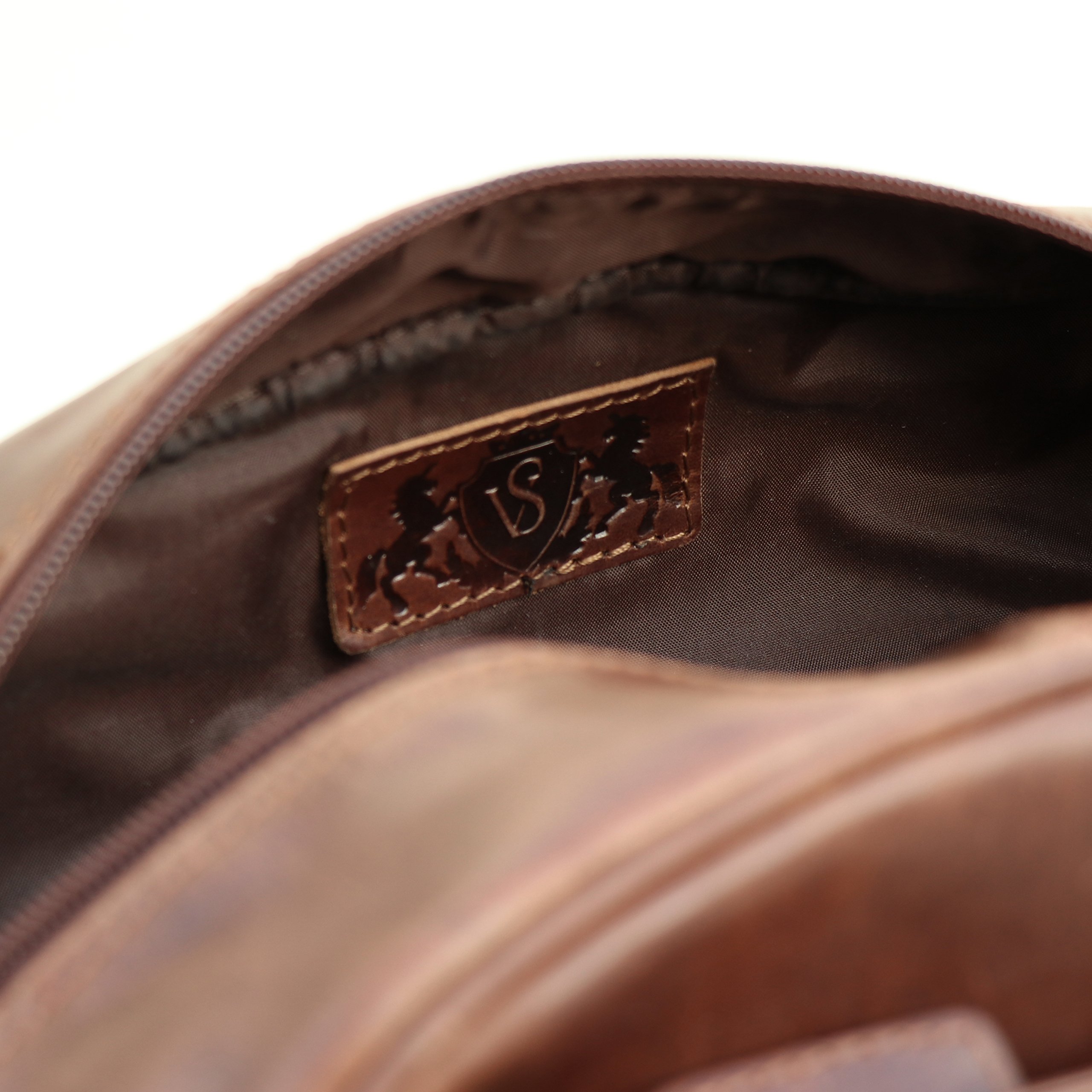 SID & VAIN® borsa toiletry vera pelle vintage ALEX grande borsetta necessaire Toilette pochette beauty case da Viaggio uomo marrone prodotto artigianale