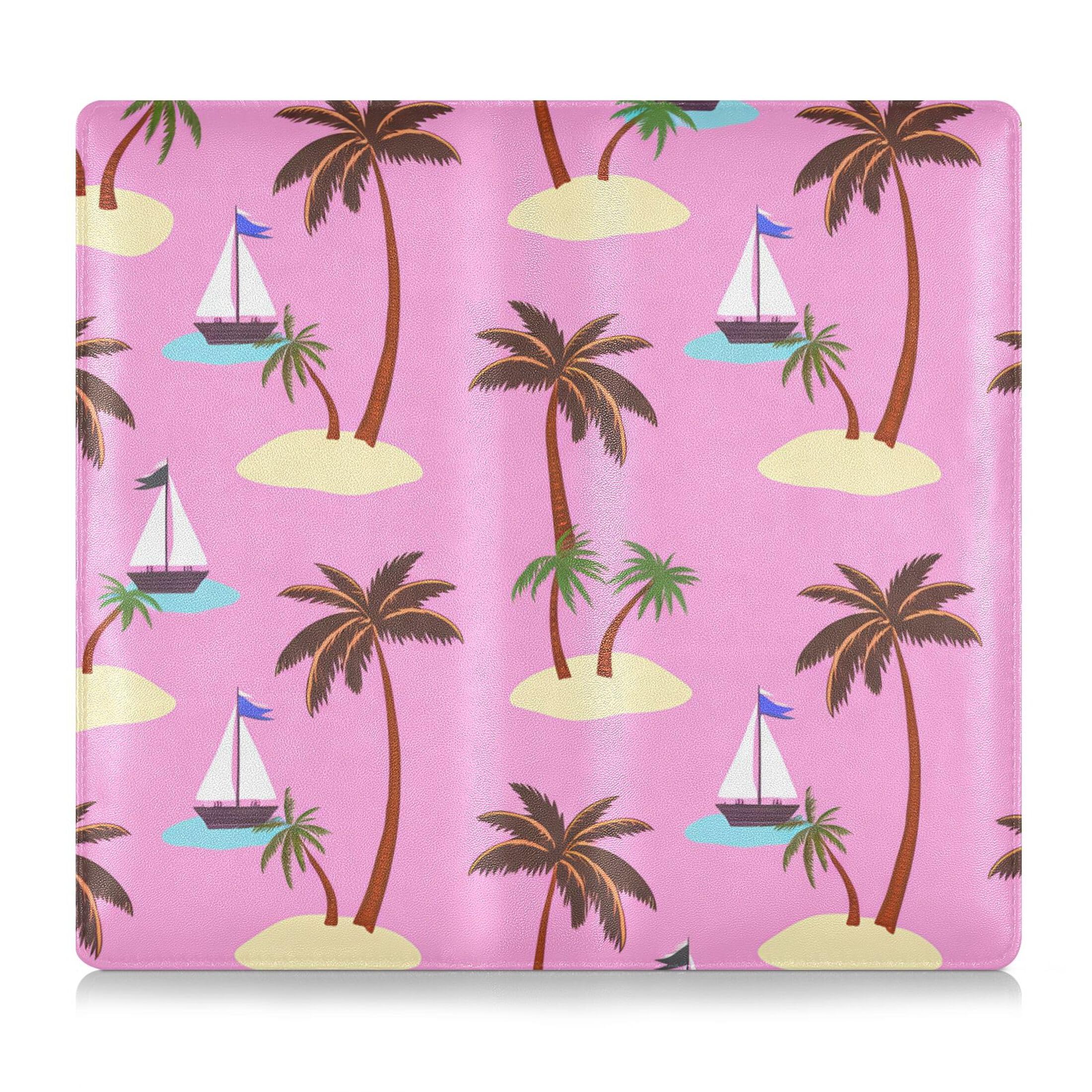 Kigai Palm Trees Car Registration and Insurance Holder Vehicle Glove Box Organizer Car Document Holder for Driver's License and Cards