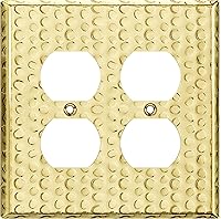 Vista 14 de LIDER Placa de pared de metal para receptáculo doble dúplex, resistente a los impactos/corrosión, cubierta de salida de metal, acero inoxidable 430