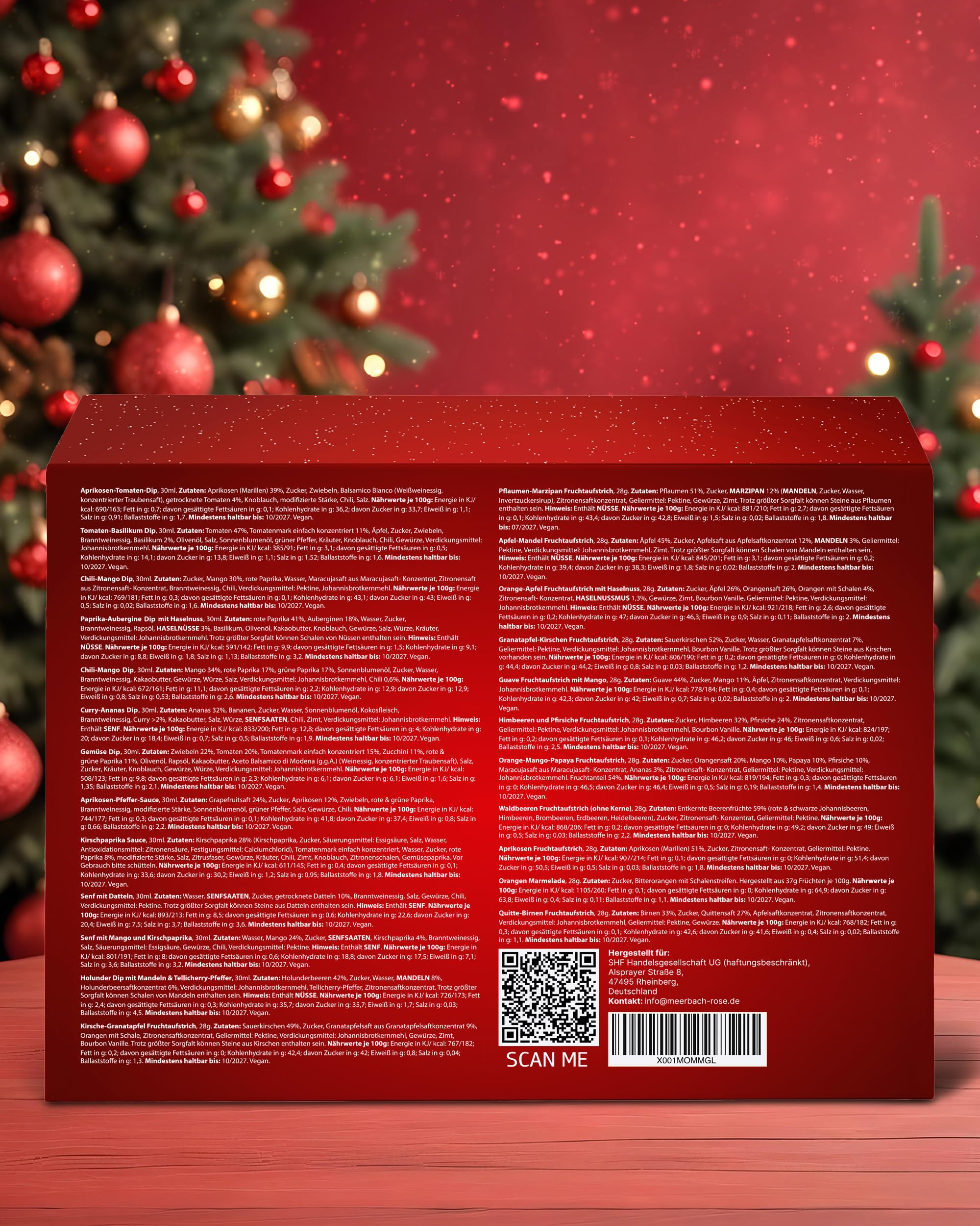 Adventskalender vegan 2026, 24 vegane Marmeladen & herzhafte Aufstriche