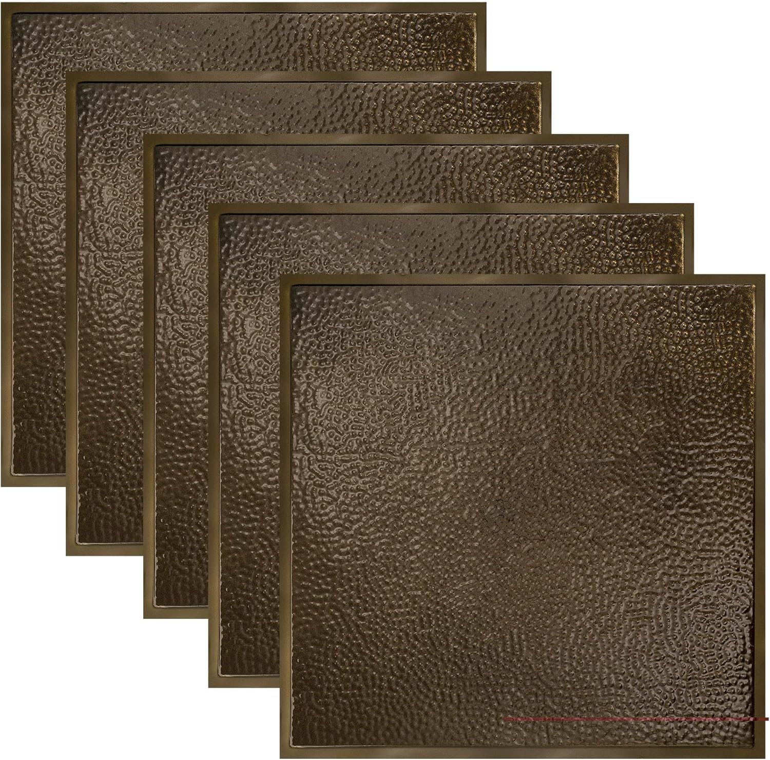Chicago Bronze Burst 2ft x 2ft Lay in Ceiling Tiles – Perfect for DIY and Home Renovation Projects – Easy to Install (5 Pack)