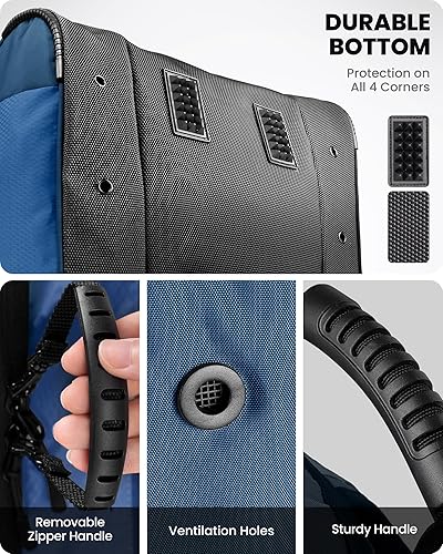 Miniatura 6 de OutdoorMaster Bolsa para botas de esquí de 38L, mochila para botas de snowboard de viaje aéreo con parte inferior impermeable para casco de esquí,