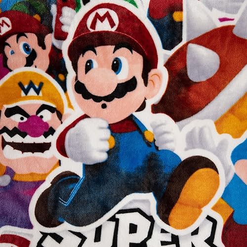 Miniatura 5 de Manta de franela Sherpa para niños, de 50 x 60 pulgadas, manta de felpa súper suave y acogedora para uso en interiores y exteriores (Mario Bros,