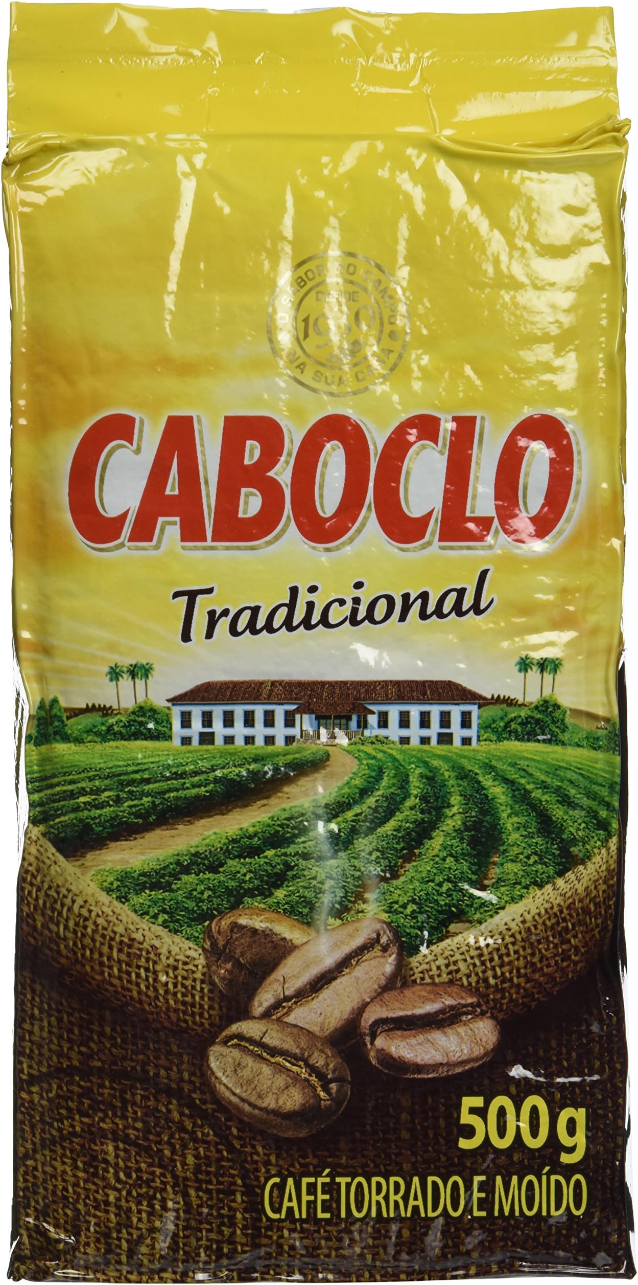 Roast n' Ground Coffee From Brazil - Café Torrado e Moido - Caboclo 17.60oz (500g) GLUTEN FREE