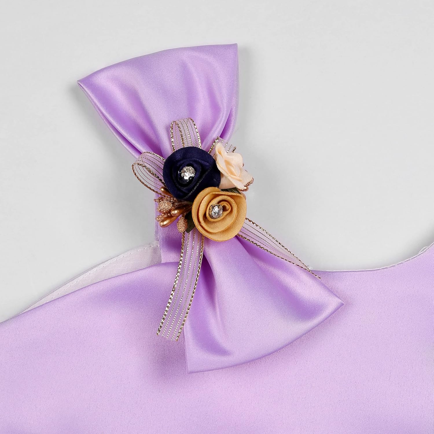 Girls Dress Sloping Shoulder Bridesmaid Wedding Princess Children's Bow Birthday Ball Party Show Evening