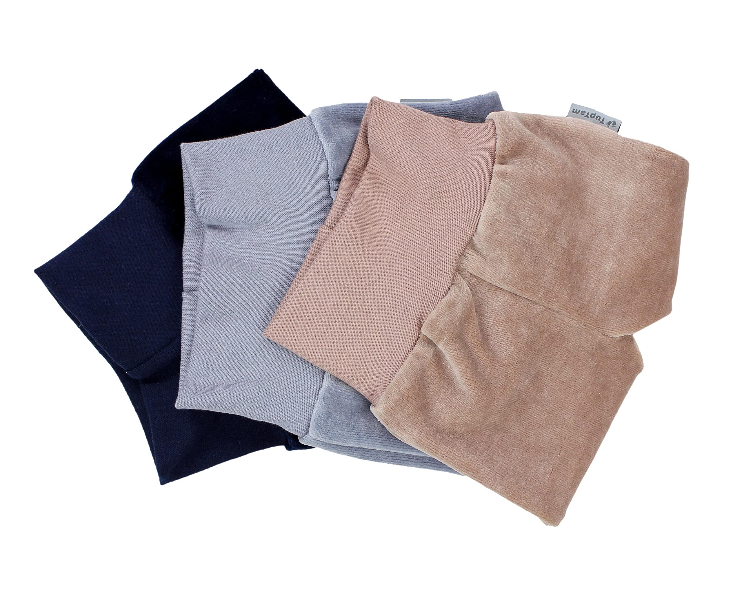 TupTam Pantalon Bébé Garçon 3 Pièces – Pantalon Bébé avec Pieds et Taille Élastique en Velours