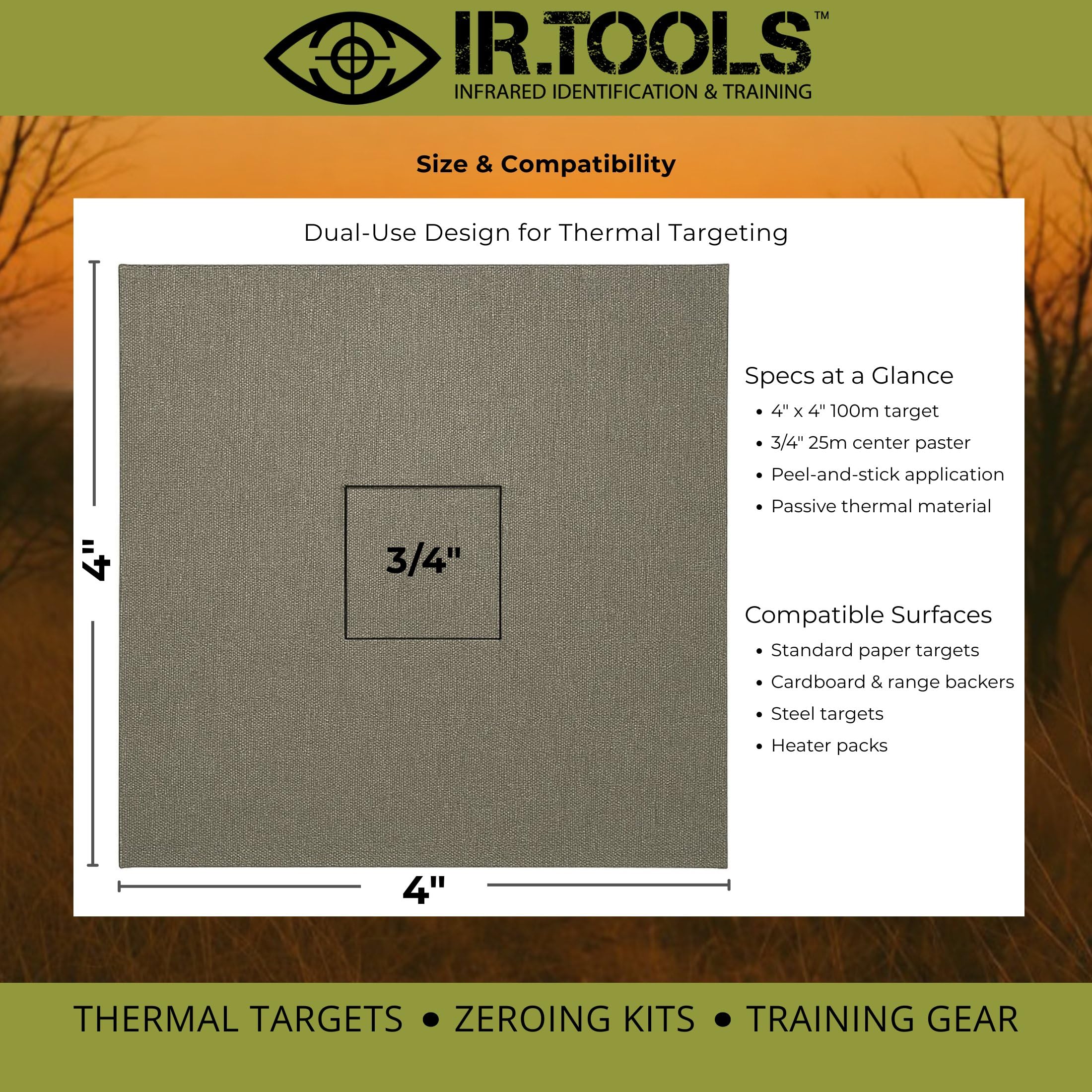 IR.Tools - Pasta térmica para poner a cero alcance térmico, rango de 100 metros, paquete de 10