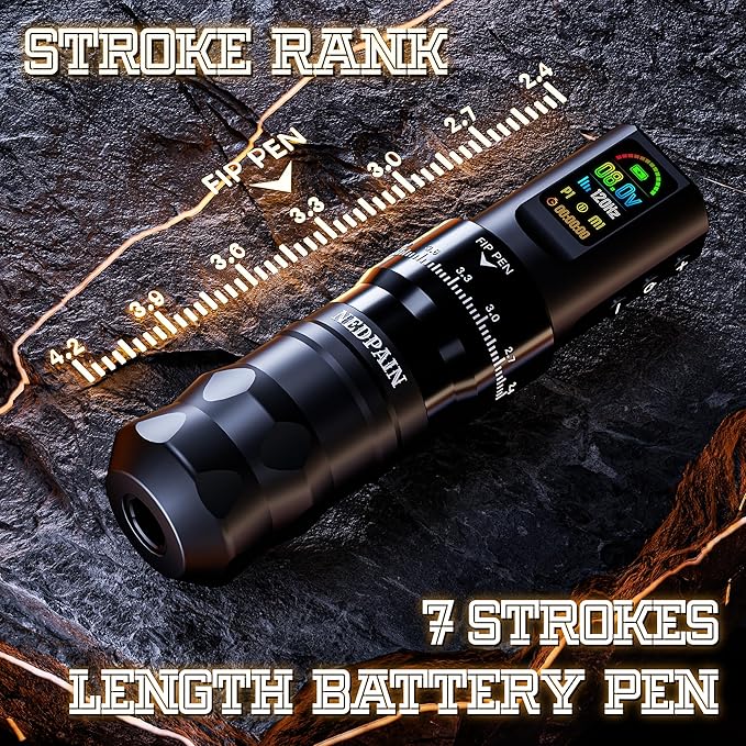 Kit Máquina Tatuar Rotativa Inalámbrica Pro 9500RPM Batería miniatura 2