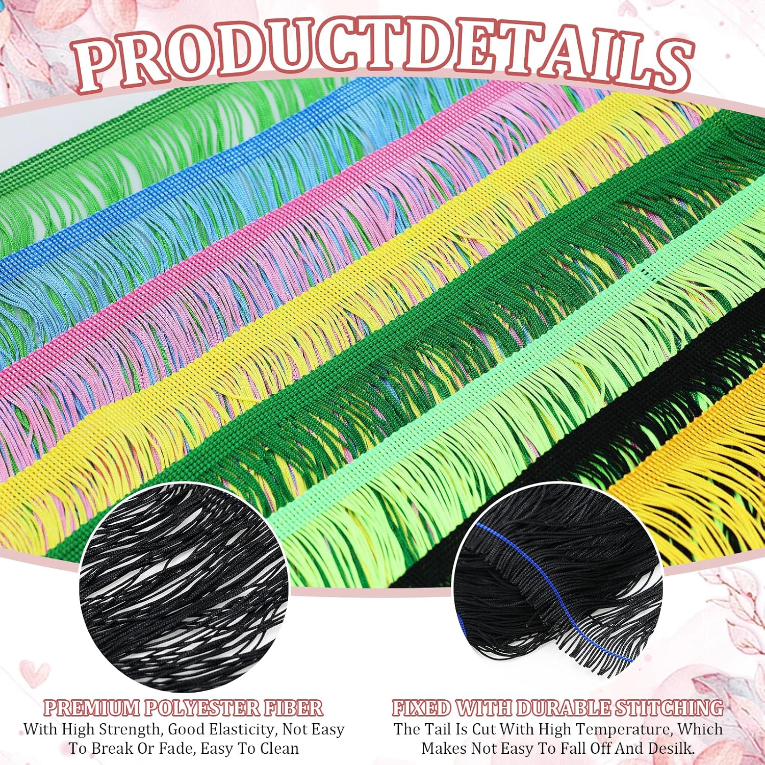 Yalulu 10Meters/32ft Long 11.8" Wide Fringe Trim Tassel Sewing Trim Tassel Fringe Trim for Latin Clothes Craft DIY Decoration (Black)