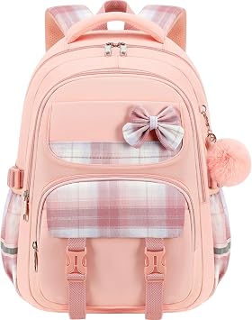 Spotted Tiger School Backpacks for Girls Backpack Kids Bag Teen Girl Bookbag for School Backpack for Girls, Pink, L, Cute