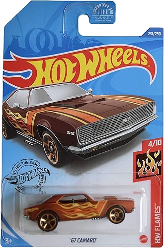 Hot Wheels '67 Camaro, [Naranja quemado] 231/250 Llamas 4/10