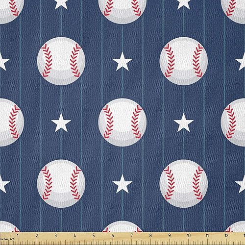 Miniatura 40 de Ambesonne The Yard, tela de jirafa estilo de dibujos animados que caminan entre árboles pequeños sobre fondo grunge, tema de sabana, tela de punto