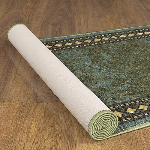 Miniatura 120 de Antep Rugs Alfombras modernas con bordes de 2 x 7 pies antideslizantes (antideslizante) de perfil bajo con parte trasera de goma para interiores
