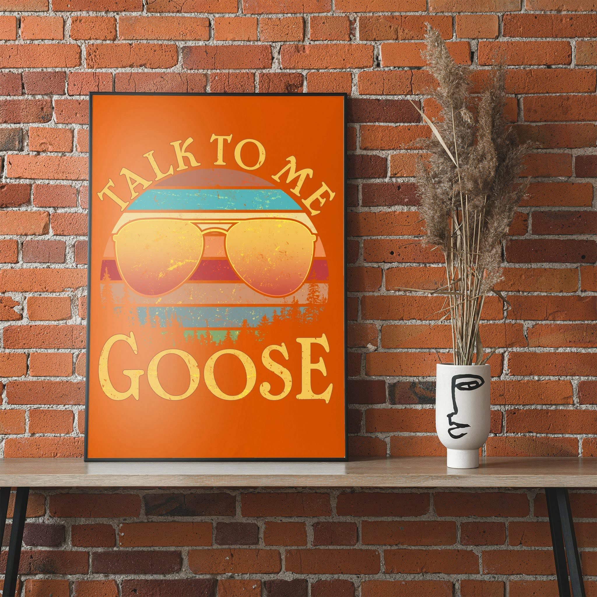 Vintage Metal Sign Talk to Me Goose Poster 5.5x8inch Tin Sign Plaque Poster for Garage Bar Bar Family Man Cave Wall Decor