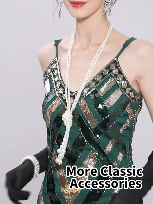 Flapper Dresses For Women 1920 1920s Roaring Twenties Sequin Flapper Costume Dress - Ladies Green Gatsby Fancy Dress Outfit Green Sequin Gatsby Costume Flapper Dresses For Women 1920 1920s Roaring Twenties Sequin Flapper Costume Dress - Ladies Green Gatsby Fancy Dress Outfit Green Sequin Gatsby Costume