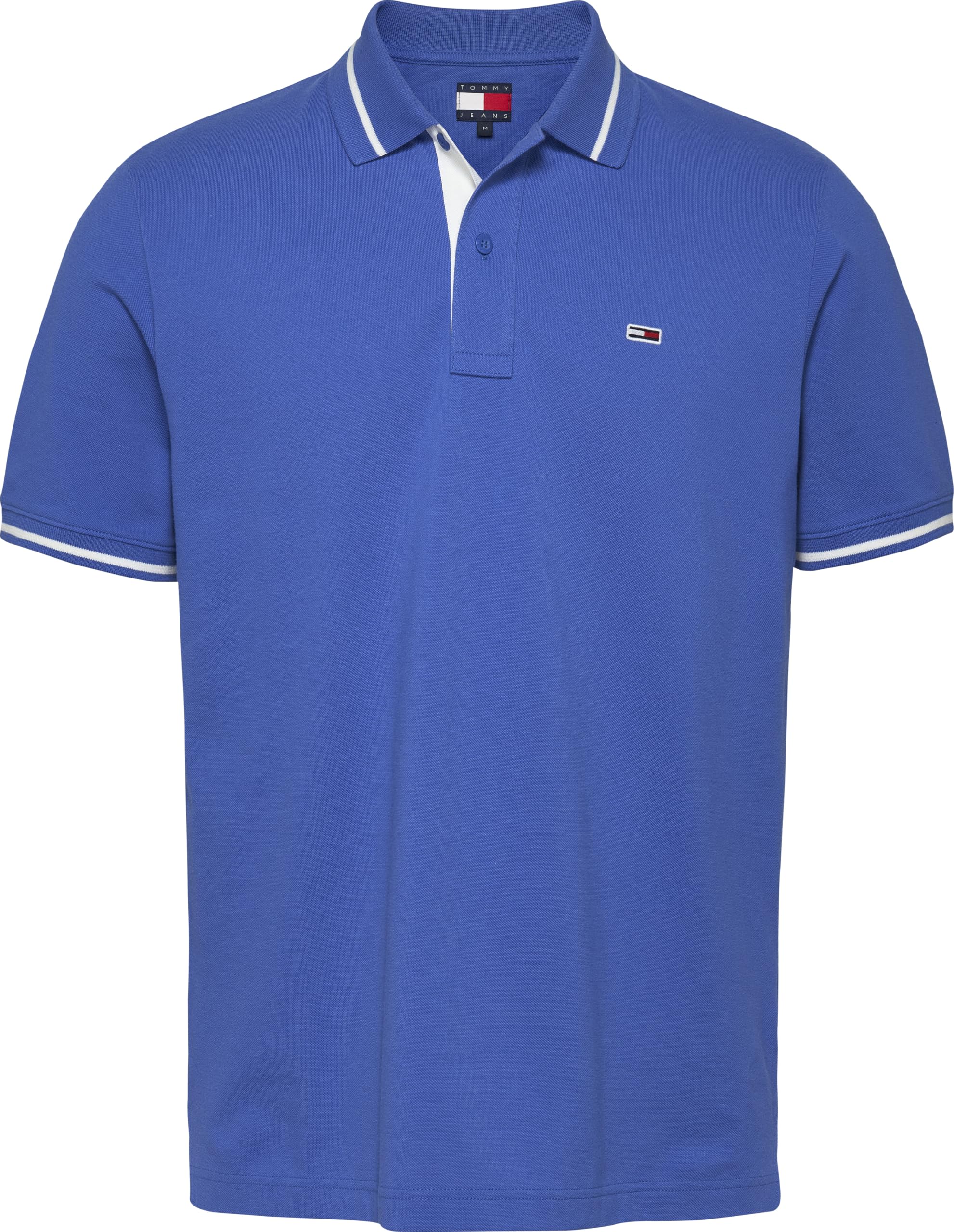 Tommy Jeans Men's TJM Reg Tipped Polo Dm0Dm20745 S/S, Blue (Tempo Blue), S