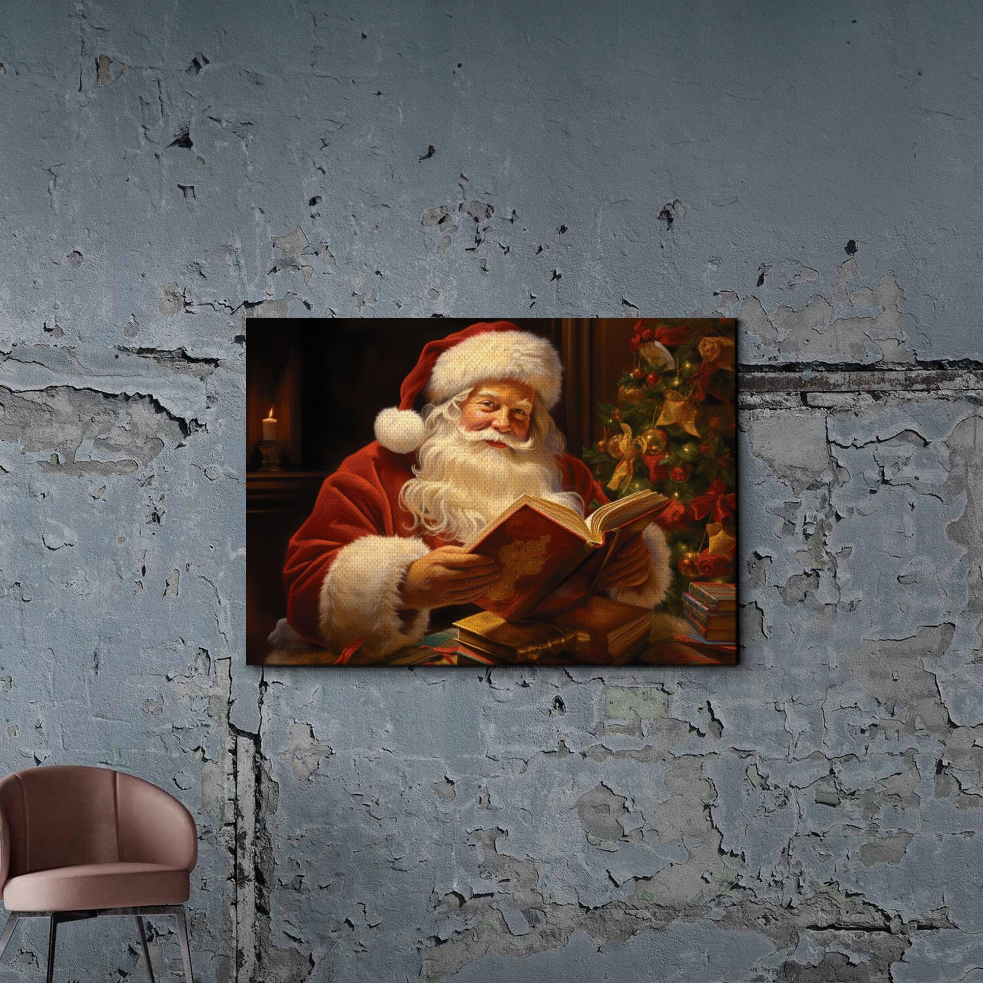 サンタクロース　ビンテージ　壁掛け Amazon.com: Vintage Santa Wall Decor, Santa Claus Christmas Wall