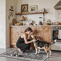 Vista 149 de Alfombra lavable para pasillo, de cocina, para entrada, alfombra suave vintage, antideslizante para interiores, para baño, sala de estar y Ladrillo