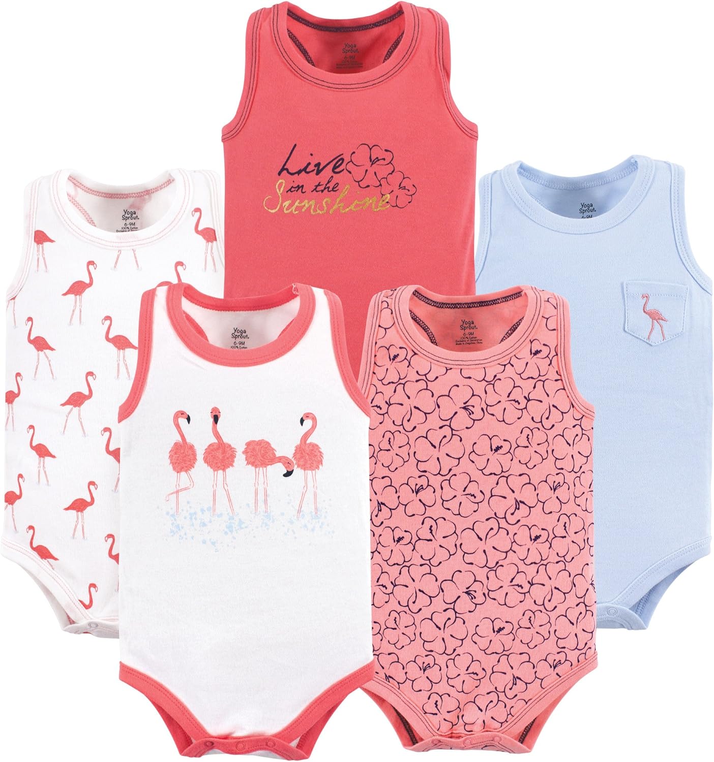 Yoga Sprout baby-girls Cotton BodysuitsBodysuit