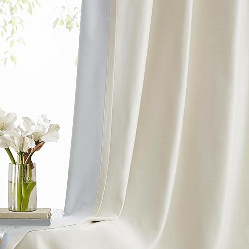 Miniatura 2 de WEST LAKE Paneles de cortinas opacas plisadas de 108 pulgadas con forro de oscurecimiento de habitación completa, cortinas extralargas con