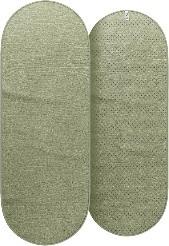 Capsule Mat Towel for Gym, Slip-Resistant Yoga Mat for Women & Men | Home Workout Essentials with Sweat Absorbing Fabric - Pilates, Core Training, Exercise - Soft, Quick Dry Fitness - Sage