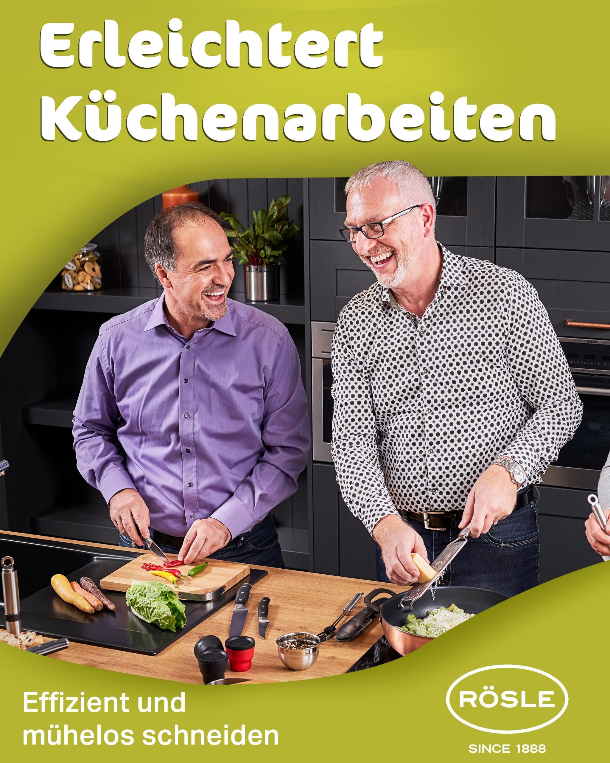 RÖSLE Fleischmesser Tradition 18 cm - Hochwertiges und scharfes Küchenmesser zum Schneiden von Fleisch und Tranchieren von Filets, ein scharfes Kochmesser mit ergonomischem Griff und Fingerschutz