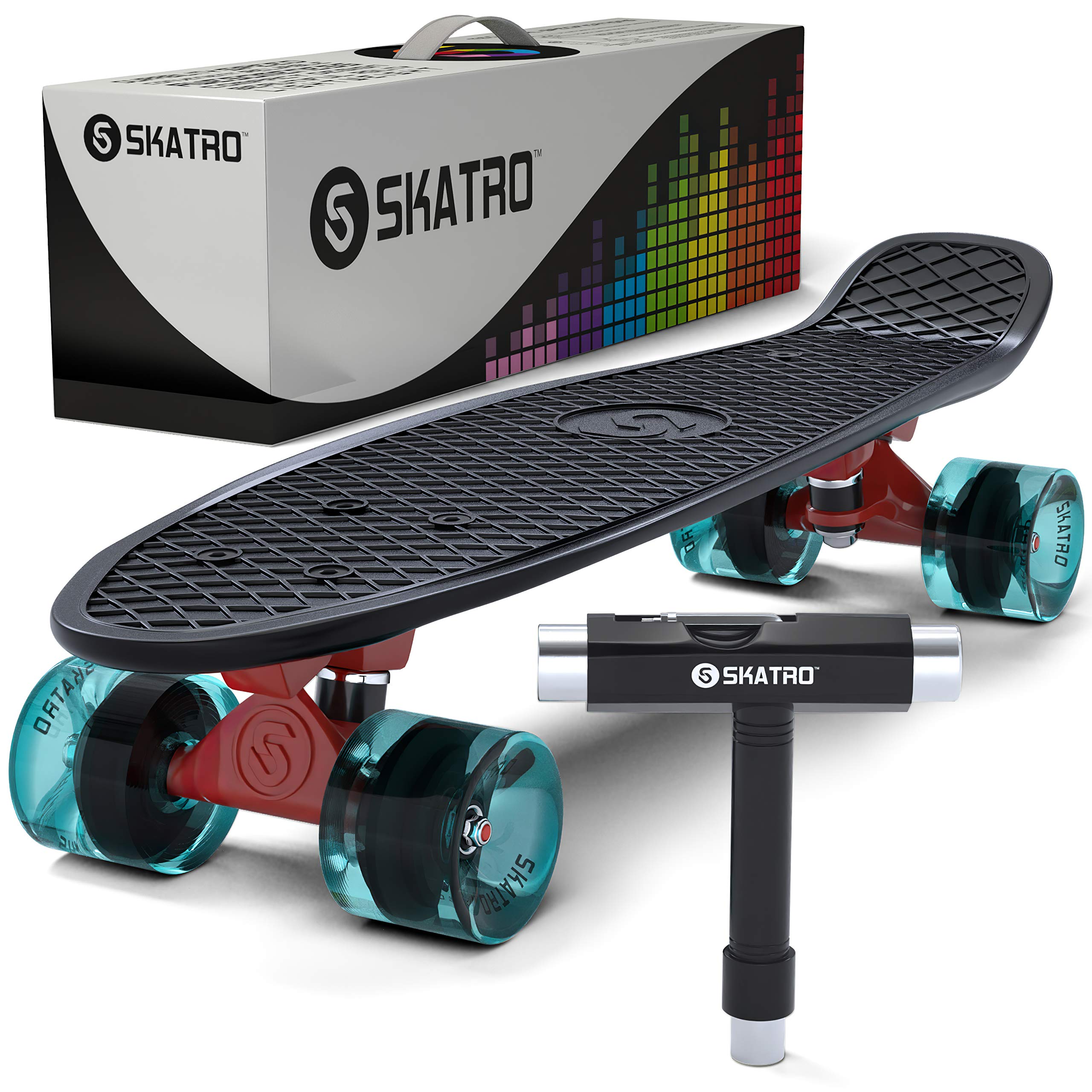 Skatro - Monopatín de Tabla Corta. Tabla de plástico de Estilo Retro de 26 cm. Viene Completo — view 22