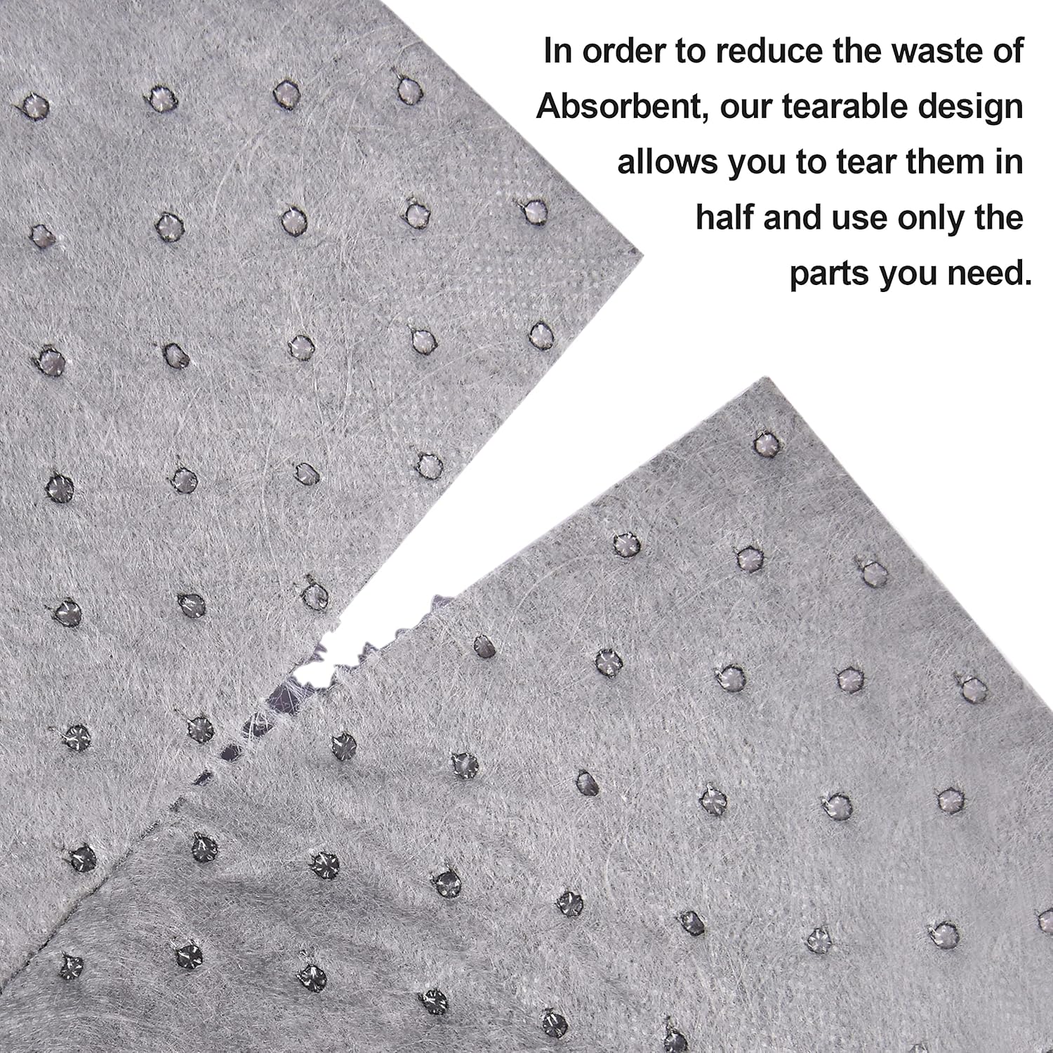 Aain LT10W Heavy Weight Oil Absorbent Mat Pads Roll, Universal Oil Absorbent Roll, Premium, Heavyweight, Polypropylene, Absorbing Mats 150' L x 15'' W,Gray (LT010W) : Automotive