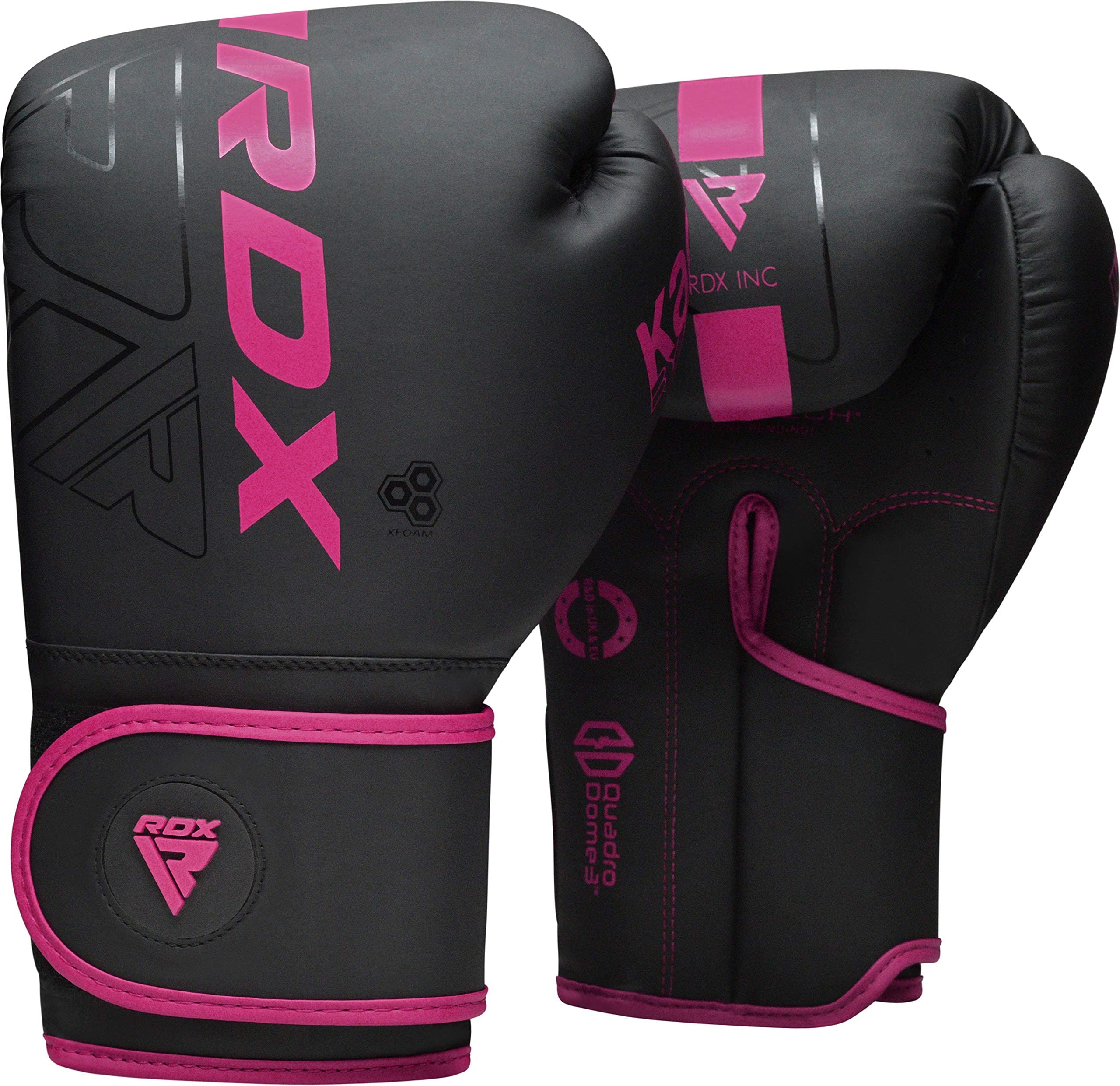 RDX Boxing Gloves, Pro Training Sparring, Maya Hide Leather, Muay Thai MMA Kickboxing, Men Women Adult, Heavy Punching Bag Focus Mitts Pads Workout, Ventilated Palm, Multi Layered, 8 10 12 14 16 18 Oz