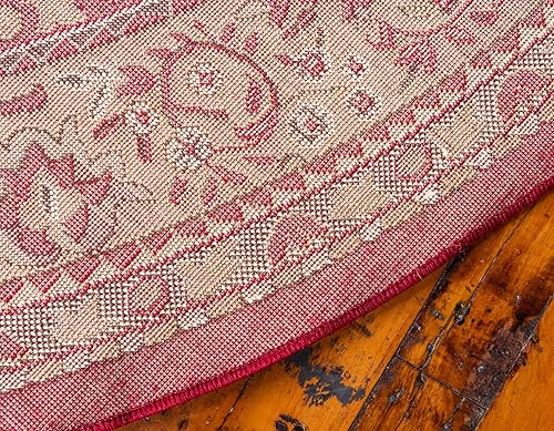 Vista 156 de Unique Loom Reza Collection- Alfombra, Polipropileno, Marrón Marrón/ marfil
