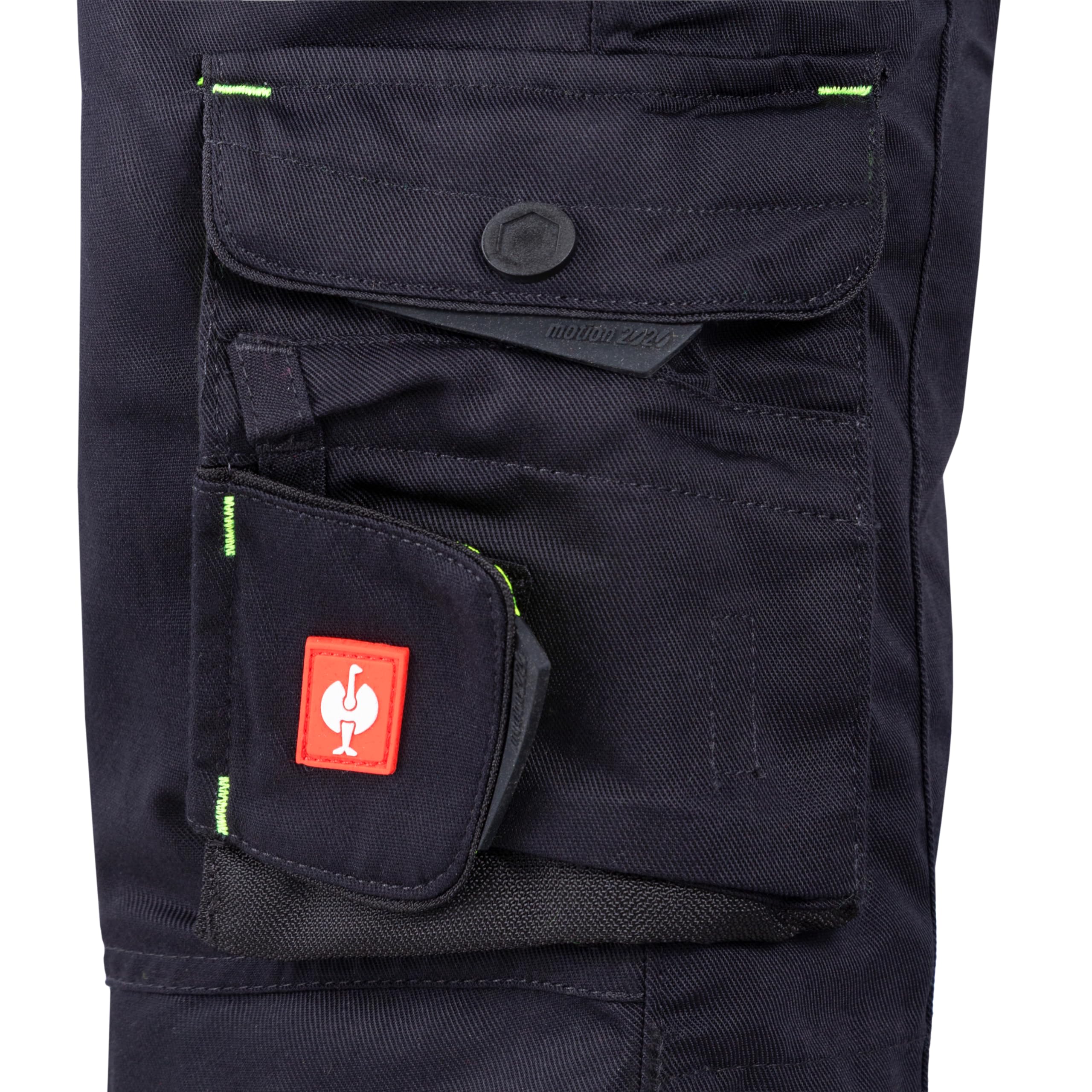 Engelbert Strauss E.S. Kinder Shorts Motion 2020 Arbeitshose Workwear (schwarz/warngelb, 146/152)