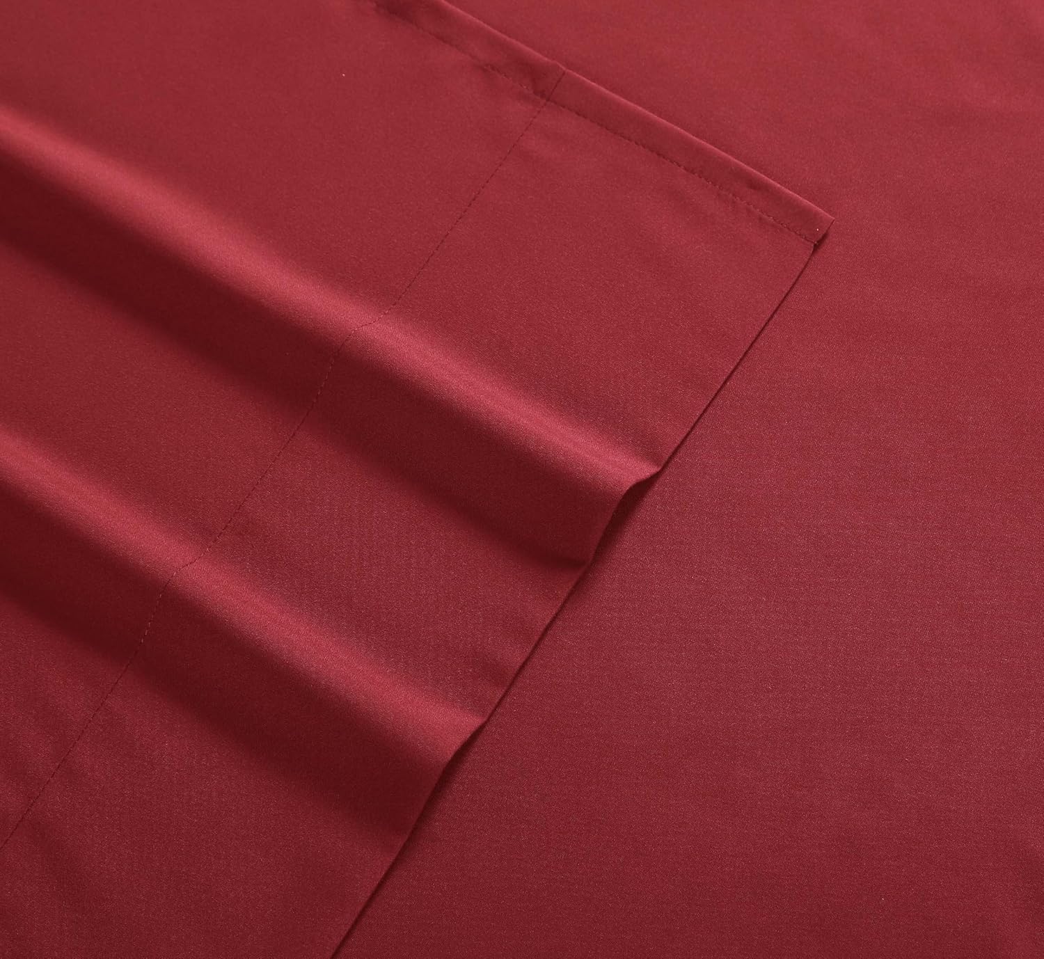 TRULY SOFT Everyday Sheet Set Red Polyester 4-Piece King Sheet Set, Solid Color Themed, Adult Bedding, Oeko-TEX Certified