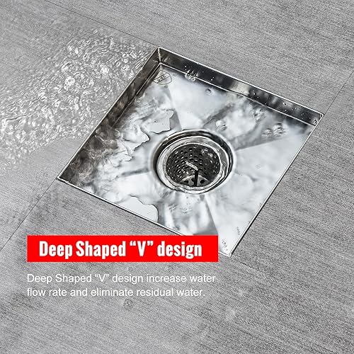 Vista 25 de SaniteModar Drenaje lineal de ducha de 24 pulgadas con inserto de azulejos 2 en 1, drenaje lineal de ducha cepillado de acero inoxidable 304