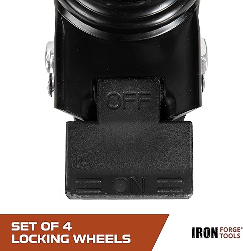 Miniatura 4 de Iron Forge Tools Ruedas giratorias de almacenamiento resistentes  Juego de 4 ruedas de bloqueo de 3 pulgadas 1360 libras. Capacidad para estanterías