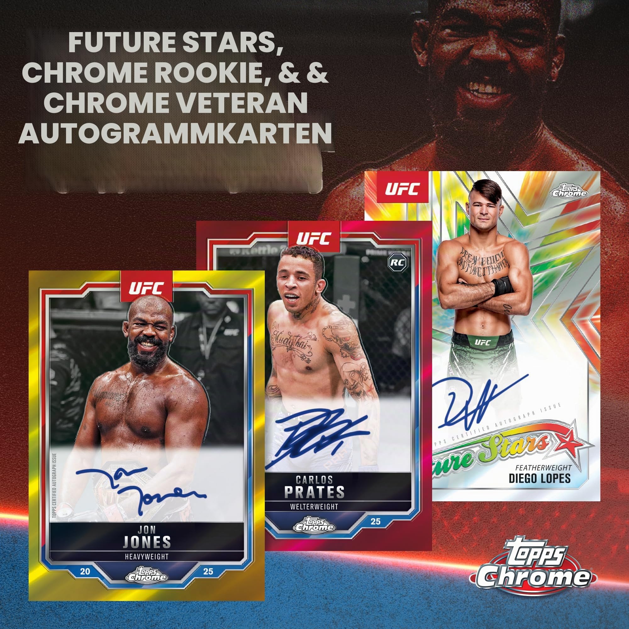 2025 Topps Chrom UFC – werksseitig versiegelt – Vorteilsbox