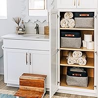 Vista 30 de OrganiHaus Narrow Storage Bins 15x06in, Small Closet Bins for Shelves, Bathroom Storage Baskets for Shelves, Narrow Baskets, Fabric Organizer with