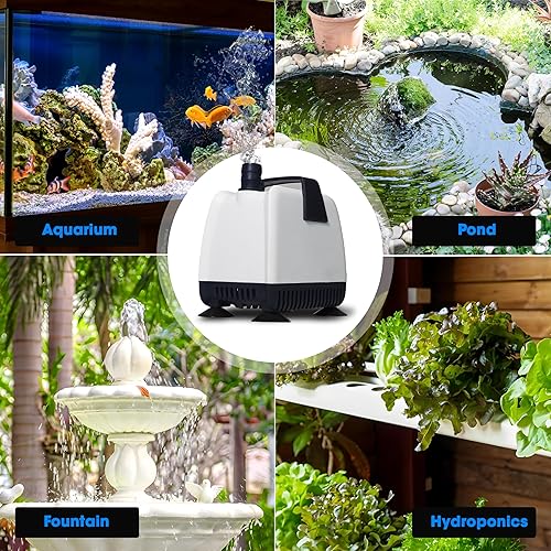 Miniatura 9 de Bomba de agua sumergible de 25 W, mini bomba de agua sumergible para acuario, tanque de peces, fuente de perro y gato, mini bomba de fuente, bomba