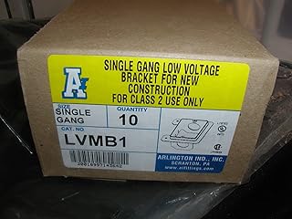 ARLINGTON LVMB1 Low Voltage Bracket. Single Gang. New Work. Box of Ten (10).