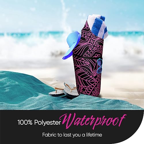 Miniatura 3 de Millenti Bolsa para esterilla de yoga manos libres, elegante diseño reversible con cremallera para teléfono, billetera y llaves, bolsillo lateral