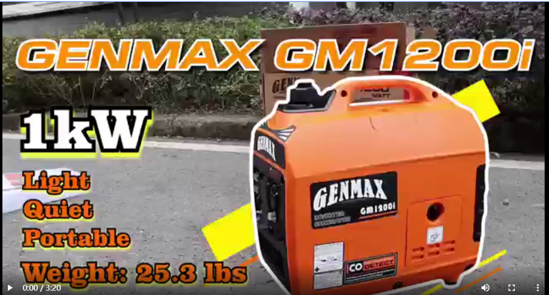 Watch Unboxing video about GENMAX inverter generator on Amazon Live